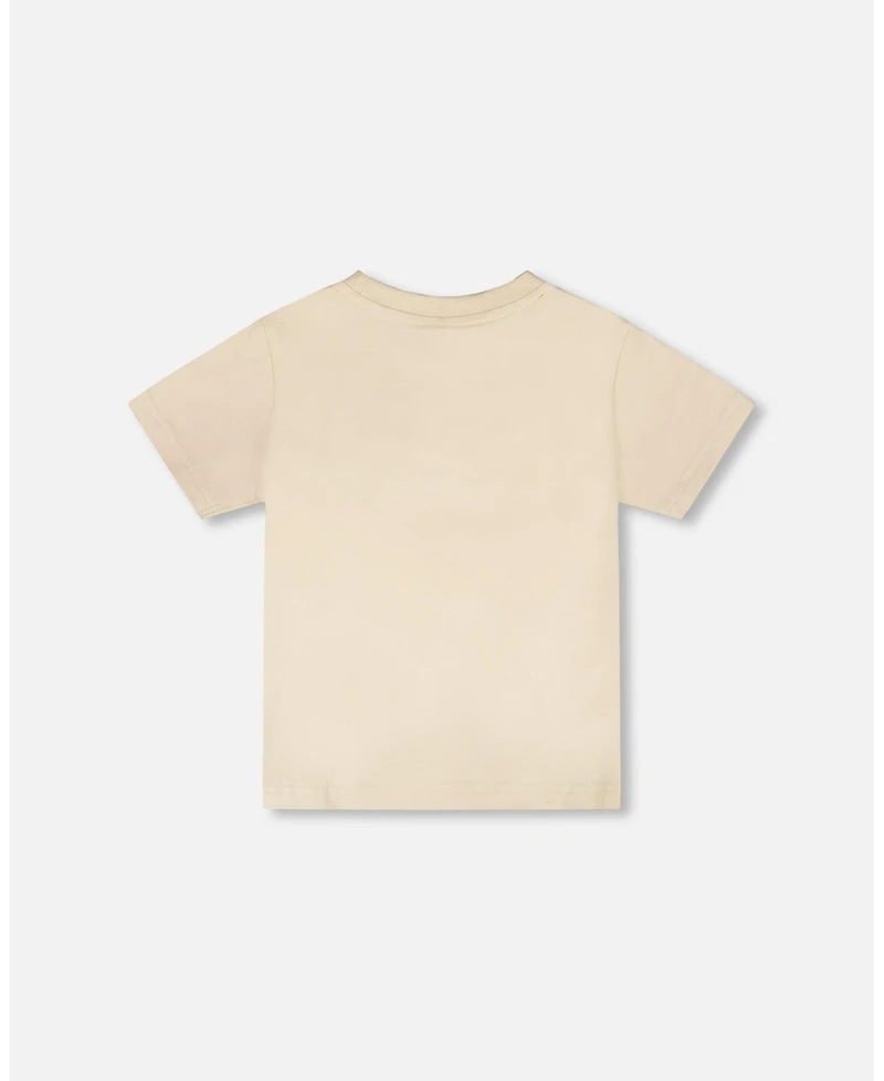 Deux par Deux Little Boys ganic Cotton Short Sleeve T-Shirt Off White