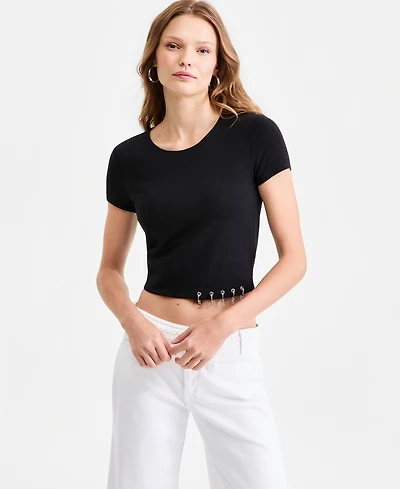 Guess Women's Elisabette Charm Tee