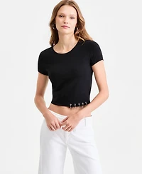 Guess Women's Elisabette Charm Tee