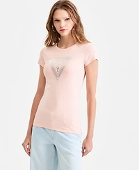 Guess Women's Mixed Bling Logo T-Shirt