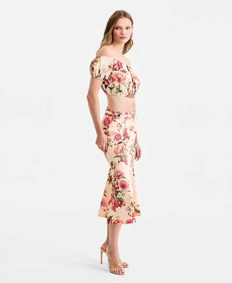 Guess Women's Ryan Floral Midi Skirt