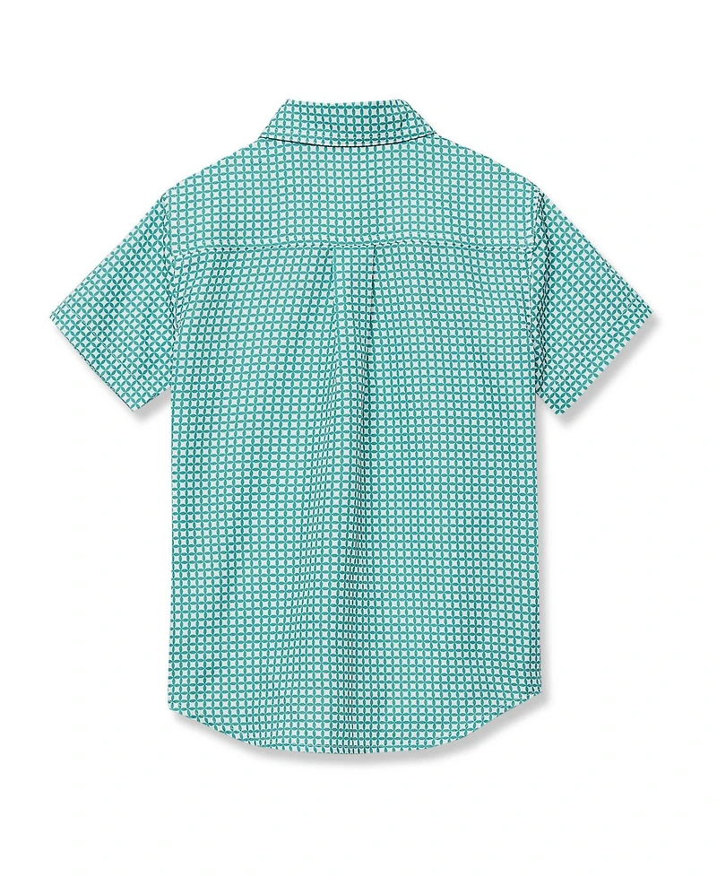 Lands' End Boys Short Sleeve Button Down Performance Shirt