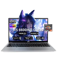 Nimo 15.6 Gaming Laptop Amd Ryzen 5 6600H 6-Cores 16GB DDR5 Ram 512GB Ssd 4.5GHz