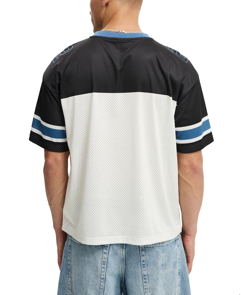 Cotton On Men's Short-Sleeve Football Jersey T-Shirt