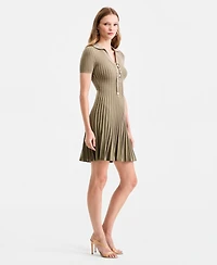 Guess Women's Regina Lace-Up Polo Sweater Dress