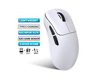 Risokeys Tri-Mode Wireless Gaming Mouse, Lightweight, 10000 Dpi Adjustable, 1000Hz Polling Rate, BT5.3+2.4G+Wired, for Pc, Laptop
