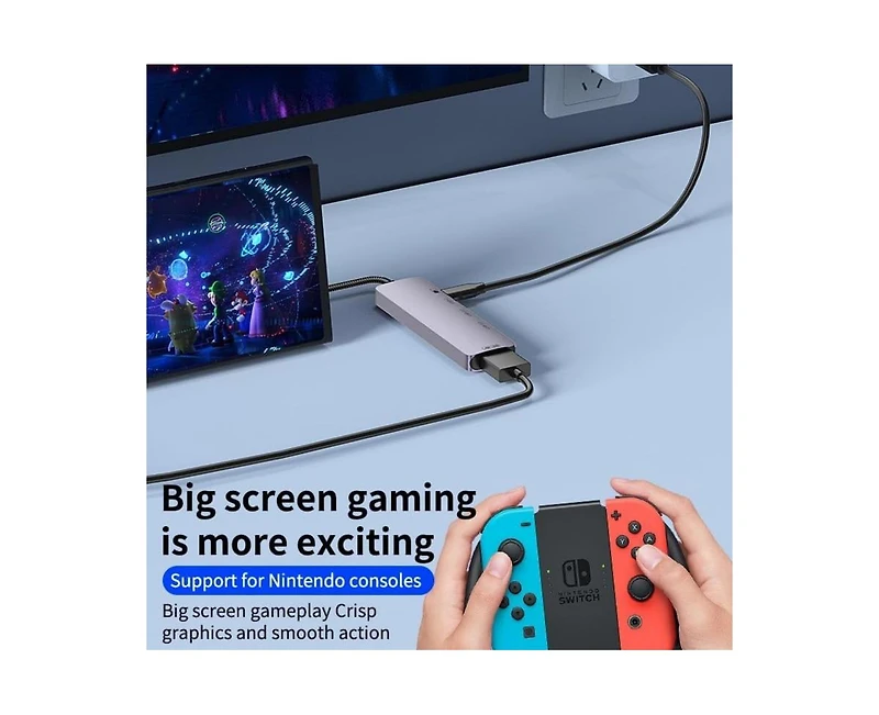 Risokeys 5-in-1 Usb-c Hub,100W Pd Charging & 5Gbps Usb 3.0 Transfer | Ideal for Home Office, Travel, Gaming