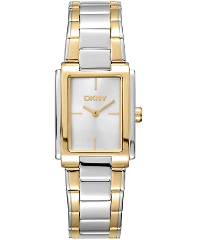 Dkny Women's Silver Dial Two-Tone Gold Stainless Steel Bracelet Watch, 23 x 30mm
