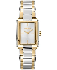 Dkny Women's Silver Dial Two-Tone Gold Stainless Steel Bracelet Watch, 23 x 30mm
