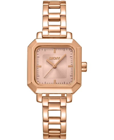 Dkny Women's Rose Gold Dial Open Link Rose-Gold Tone Stainless Steel Bracelet Watch, 27 x 27mm