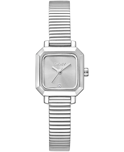 Dkny Women's Silver Dial Stainless Steel Tubogas Bracelet Watch, 22mm