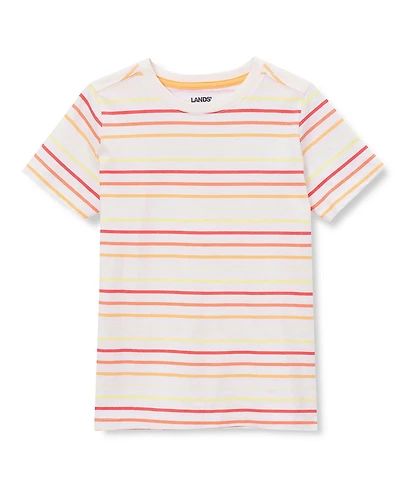 Lands' End Boys Short Sleeve Stripe Crewneck T-Shirt