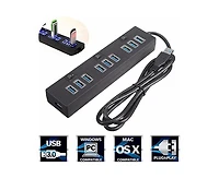 Risokeys Usb 3.0 Hub 10-Port Expander, for Laptop/Desktop, Portable Usb Hub for Home Office/Gamers/Professionals