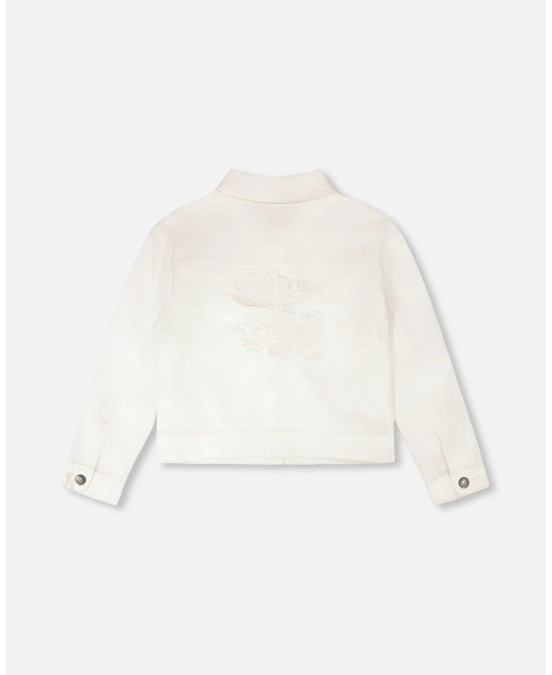 Deux par Girl Denim Jacket with Embroidery - Toddler|Child