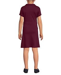 Lands' End Big Girls Short Sleeve Interlock Polo Dress