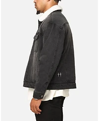 Saint Morta Men's Sherpa Boxy Denim Jacket