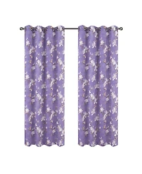 Olivia Gray 100% Polyester Aiden Printed Textured Grommet Curtain Panel