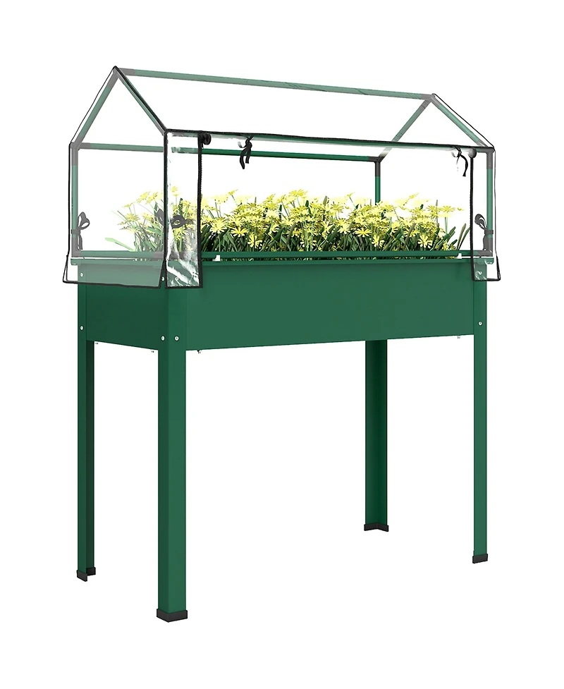 Outsunny Raised Garden Bed with house Cover,