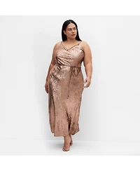 City Chic Women's Kaia Metallic Slip Dress