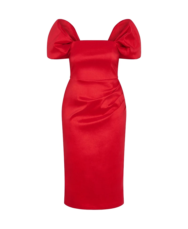 City Chic Women's Elyse Off Shoulder Midi Dress