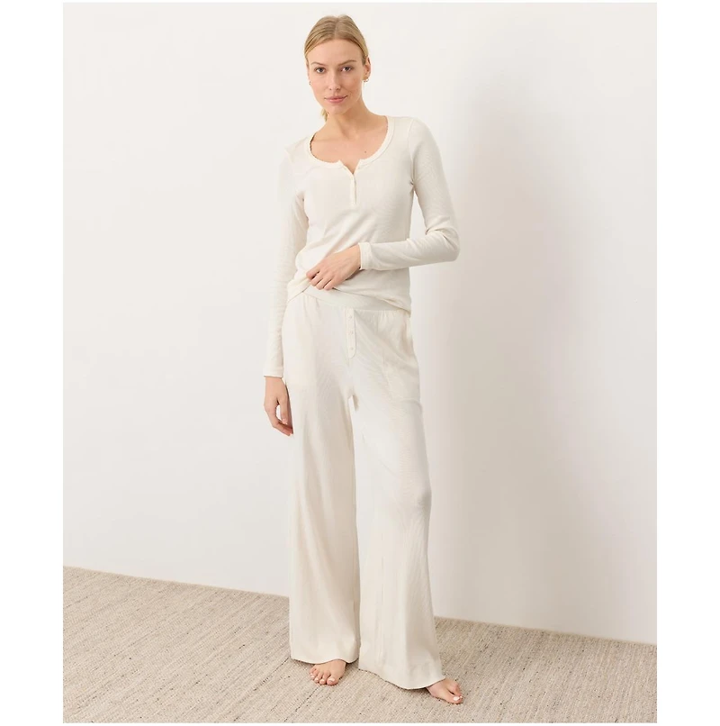 Pact Women's Dream Rib Slim Henley made with organic cotton Top