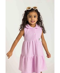 Florence Eiseman Baby Girls Stripe Terry Dress with Flowers