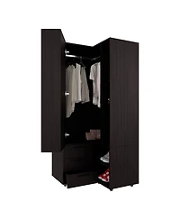 Fm Furniture Thatcher Armoire- wardrobe, shoe storage, Open Storage and 2 - drawer