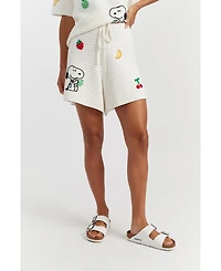 Chinti & Parker Women's Cotton Snoopy Crochet Shorts