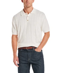 Weatherproof Vintage Men's Regular-Fit Pointelle Sweater-Knit Polo Shirt