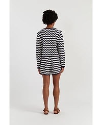 Chinti & Parker Women's Cotton Cherry Crochet Cardigan