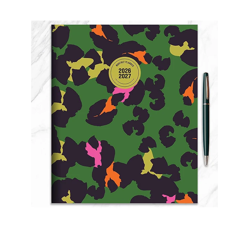 Tf Publishing Paper Goods July 2026 - June 2027 Lucky Leopard Large Monthly Planner