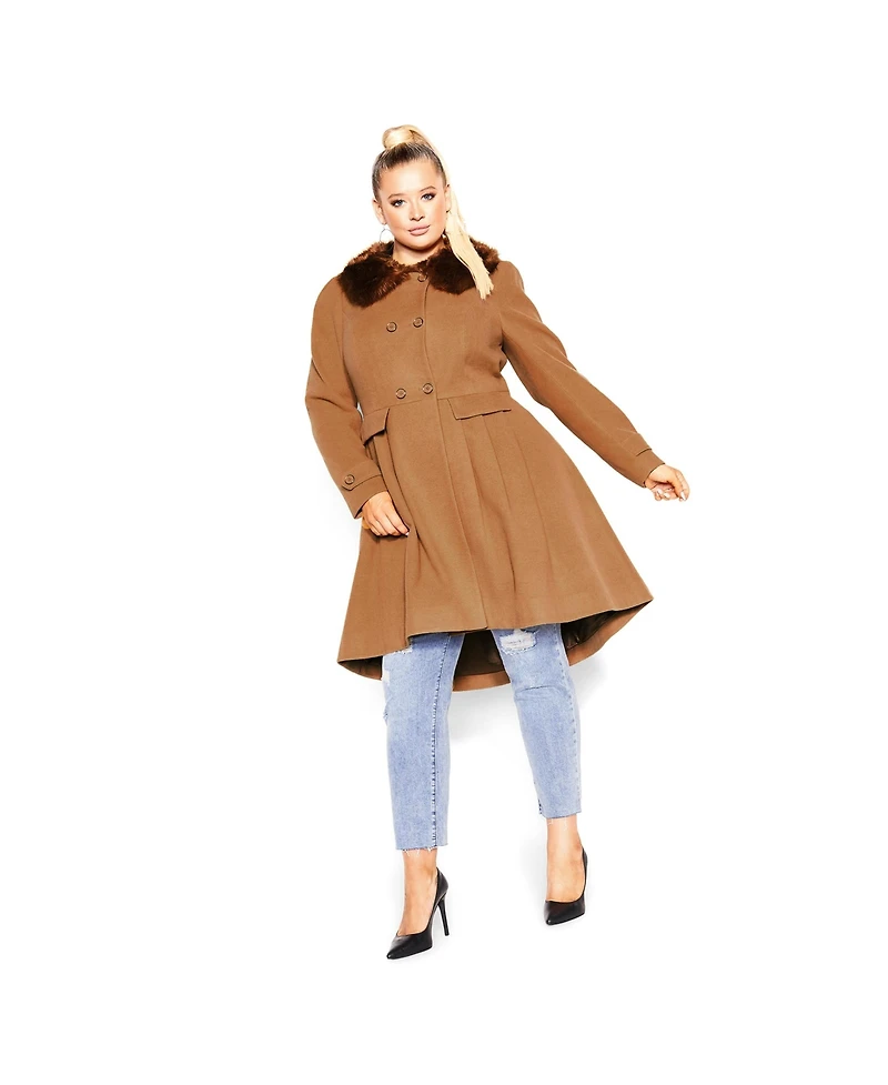 City Chic Plus Women's Grandiose Coat