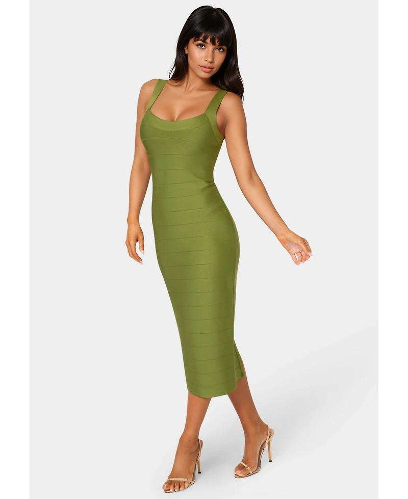 Bebe Womens Bandage Midi Tank Dress