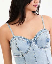 Bar Iii Women's Denim Mini Dress, Macy's Exclusive