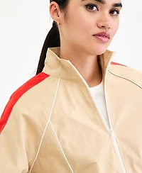 Bar Iii Women's Mock-Neck Windbreaker Jacket, Macy's Exclusive
