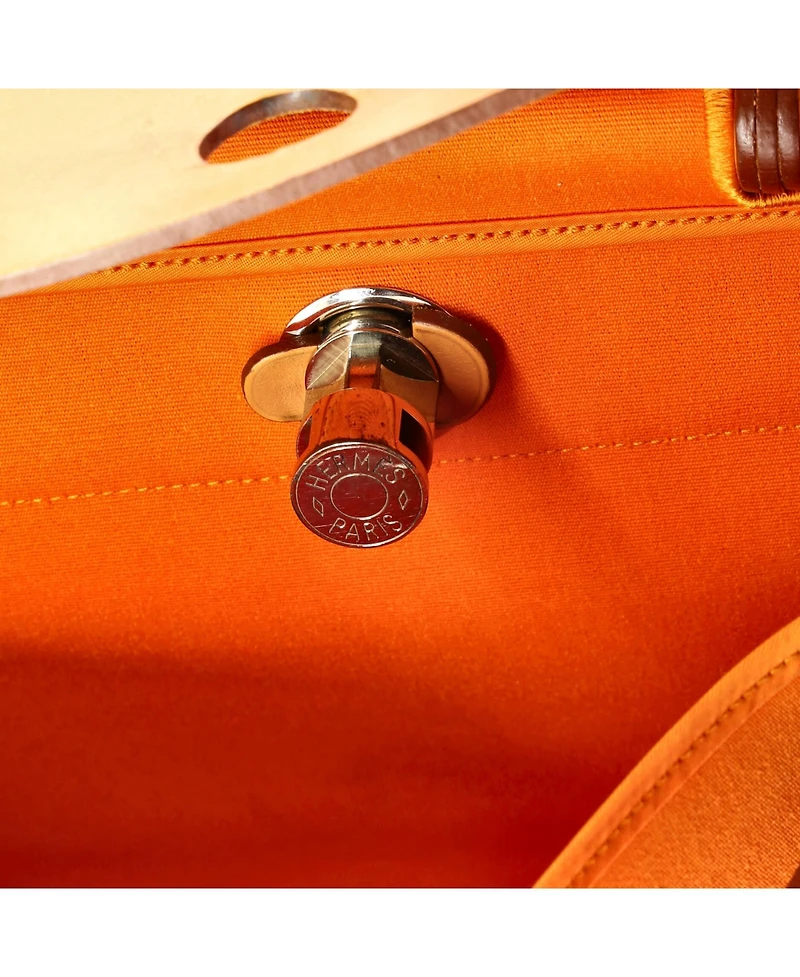 Pre-Owned HERMES 39 Herbag Zip Leather and Toile