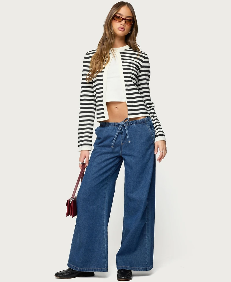 Edikted Women's Jenie Split Front Knit Cardigan