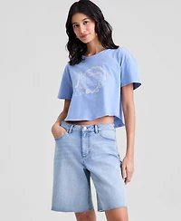 And Now This Women's Crop Mermaid Graphic Cotton T-Shirt, Macy's Exclusive