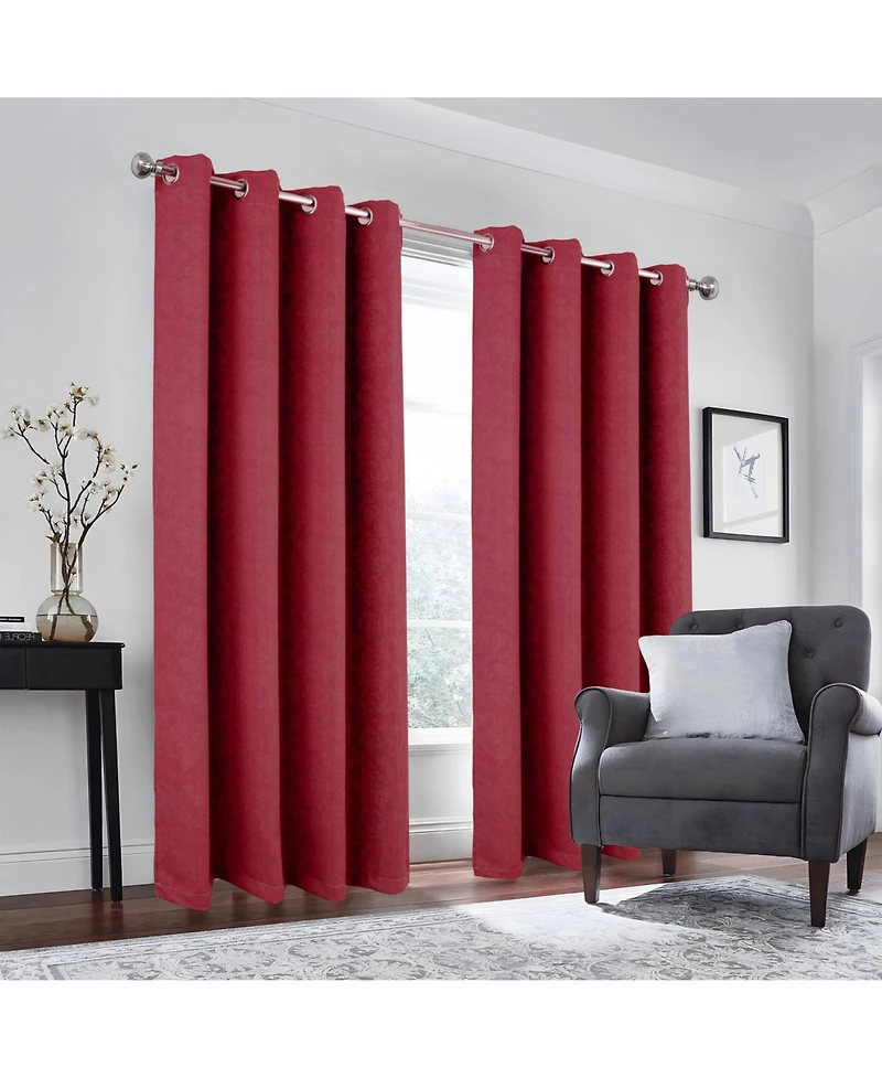 Olivia Gray Cressida 190 Gsm Reversible Blackout Polyester Grommet Curtain Panel