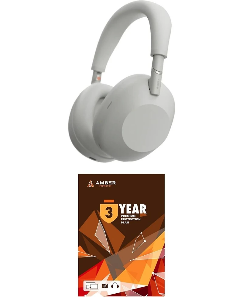 Sony Wh-1000XM6-silver Wireless Noise Cancelling Headphones with a 3 Year Amber Protection Plan (2025)