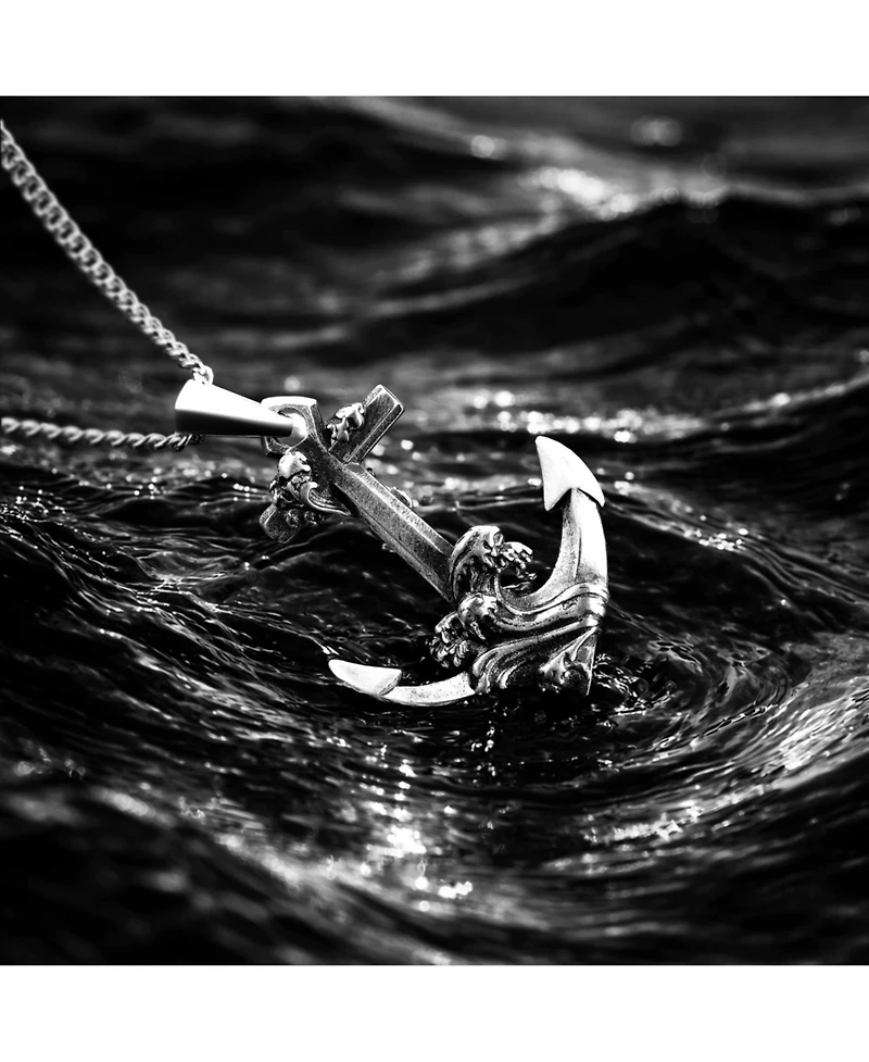 Vincero Waves Anchor Pendant 21" Chain