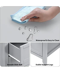 gaomon wooden construction features six deep drawers, metal knobs, and a wide 54-inch design, created as a modern dresser