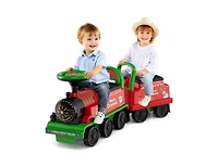 Slickblue Kids Ride On Train 6V 2 Seater Carriage Led Lights
