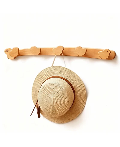 Yigii Wooden Bird-Shape Hooks for Kids' Rooms