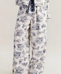 Draft - Modenaire Women's Printed Button-Up Pajama Set