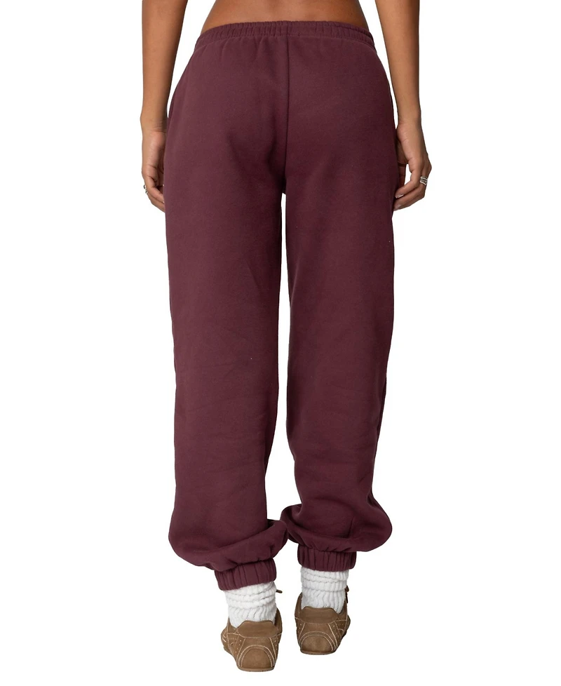Edikted Women's Sasha Bow Detail Sweatpants