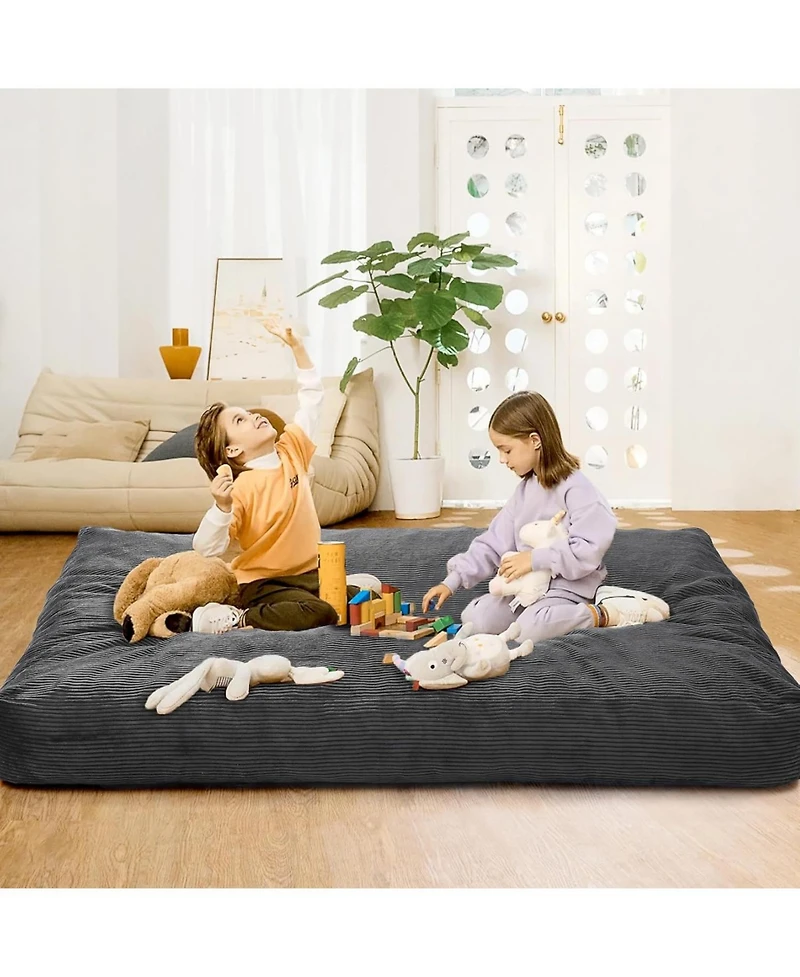 gaomon 2 in 1 Bean Bag Chairs for Adults, Large Bean Bag Chairs, Convertible Floor Cushions for Adults