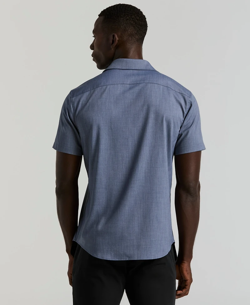 Perry Ellis Men's Slim-Fit Short-Sleeve Shirt