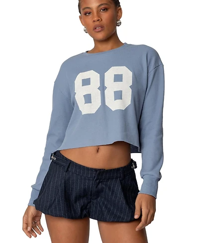 Edikted Women's 88 Waffle Long Sleeve T Shirt