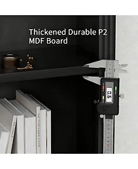 Yigii 5-Shelf Wood Bookshelf for Library, Bedroom, Living Room